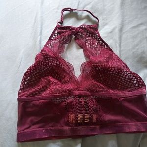 Victorias secret maroon lace bralette